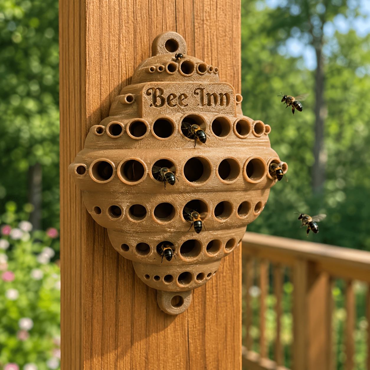 Urban Farming Garden - 3D-gedrucktes wandmontiertes Bienen- und Schmetterlings-Habitat –